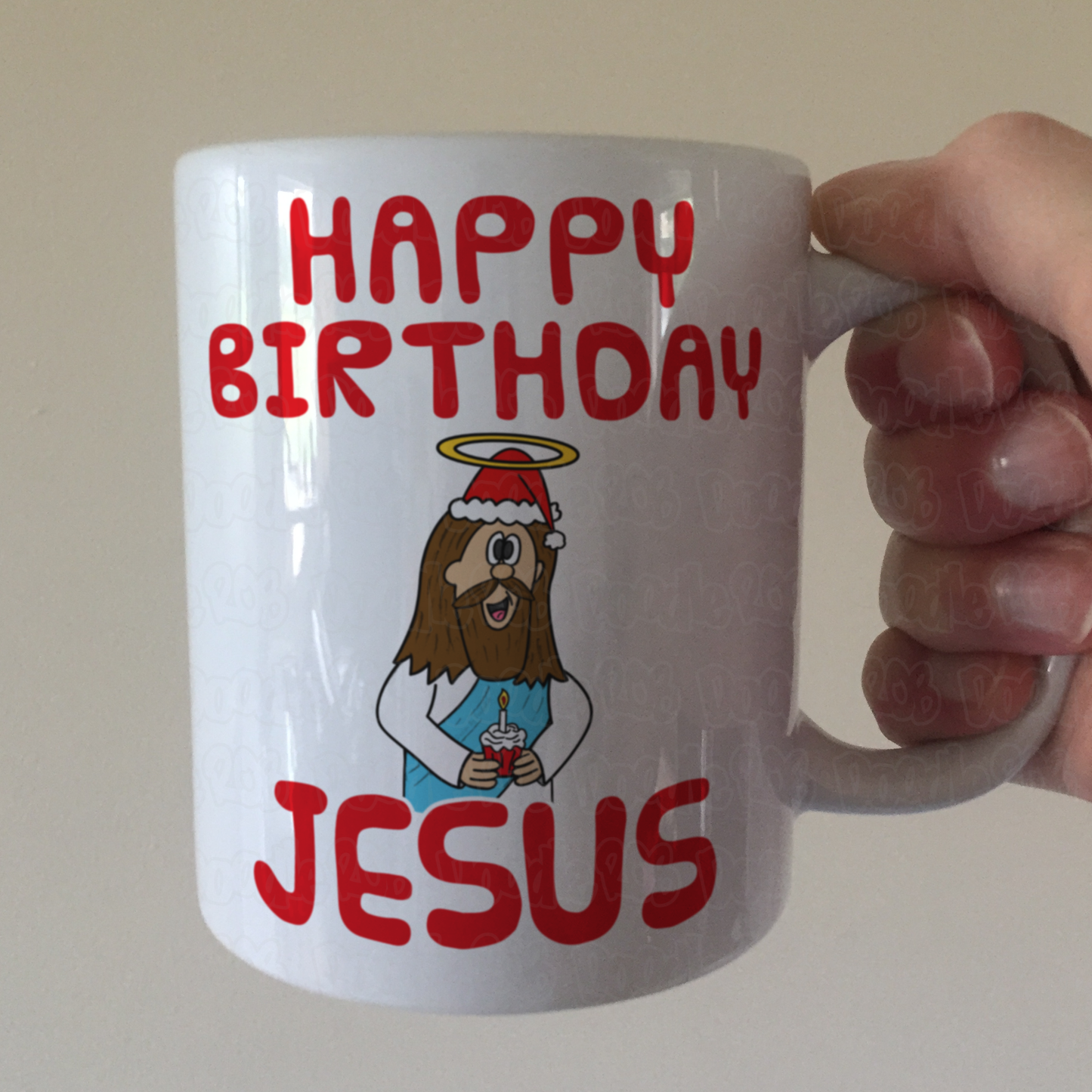 Jesus Christmas Mug - Happy Birthday Jesus - Funny Church Christmas Gift