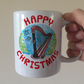 Harp Christmas Mug - Gift For Harpist - Harp Teacher Xmas Gift - String Musician Gift