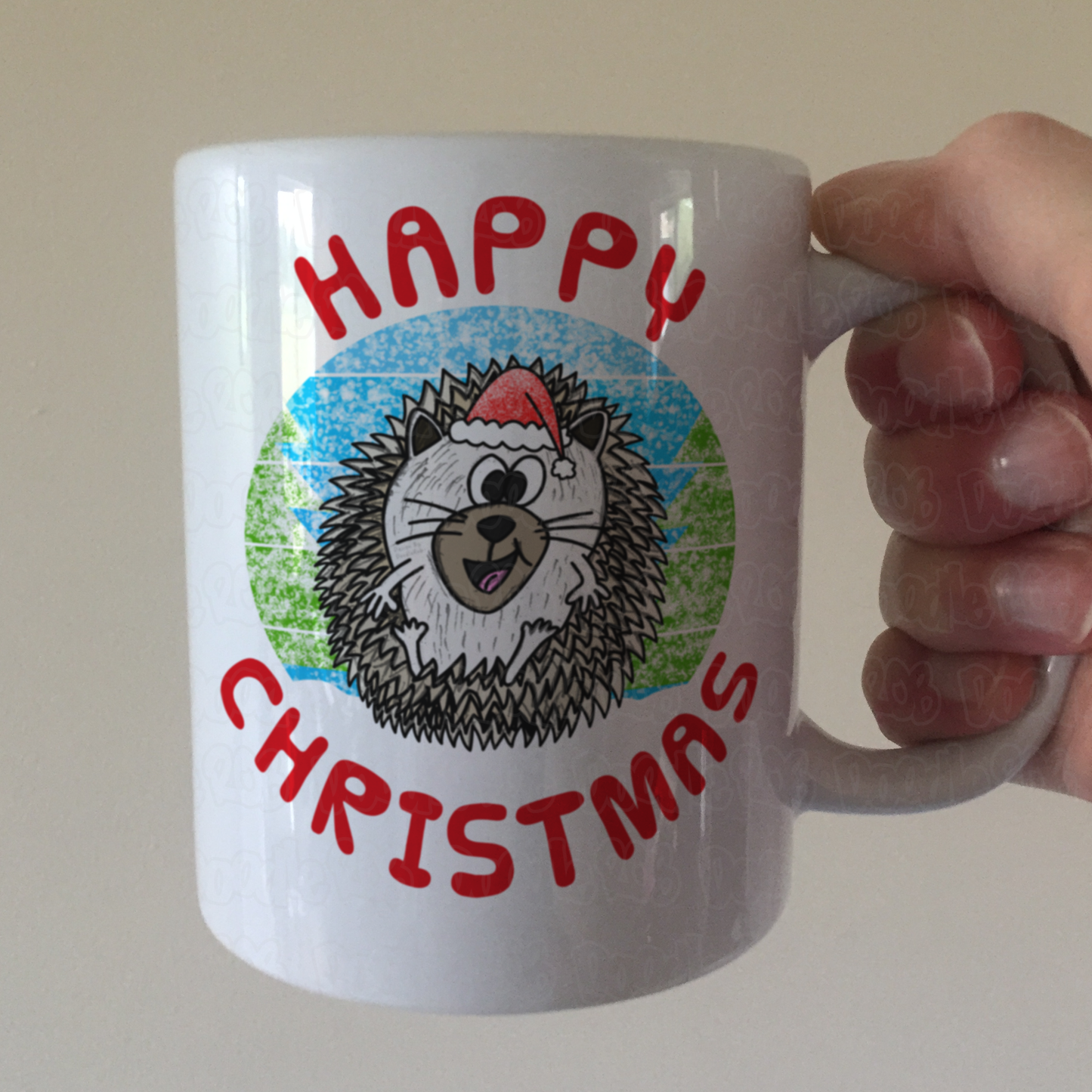 Hedgehog Christmas Mug - Wildlife Xmas Mug - Christmas Gift For Animal Lover