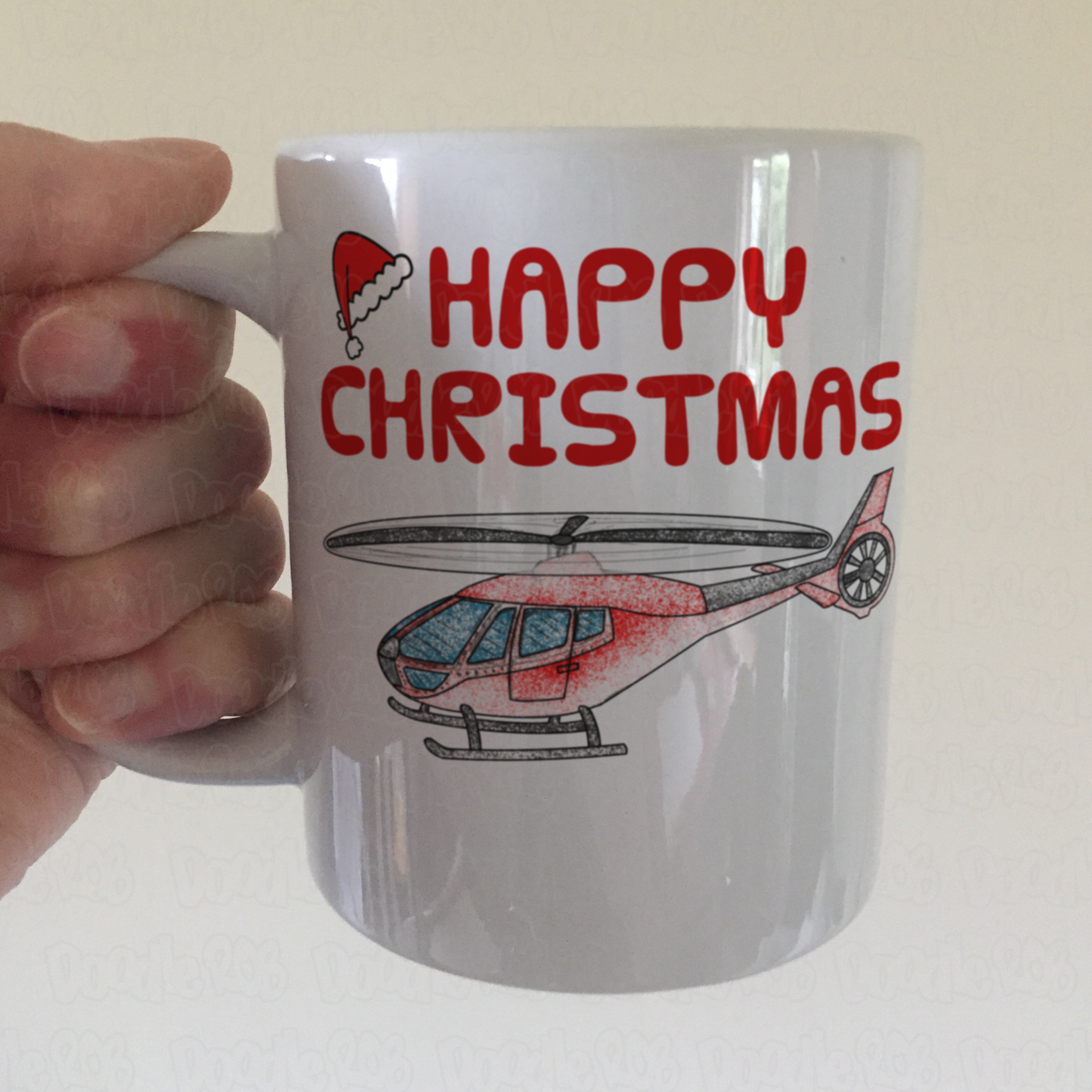 Helicopter Christmas Mug - Xmas Gift For Pilot - Aviation Enthusiast - Christmas Gift For Boy
