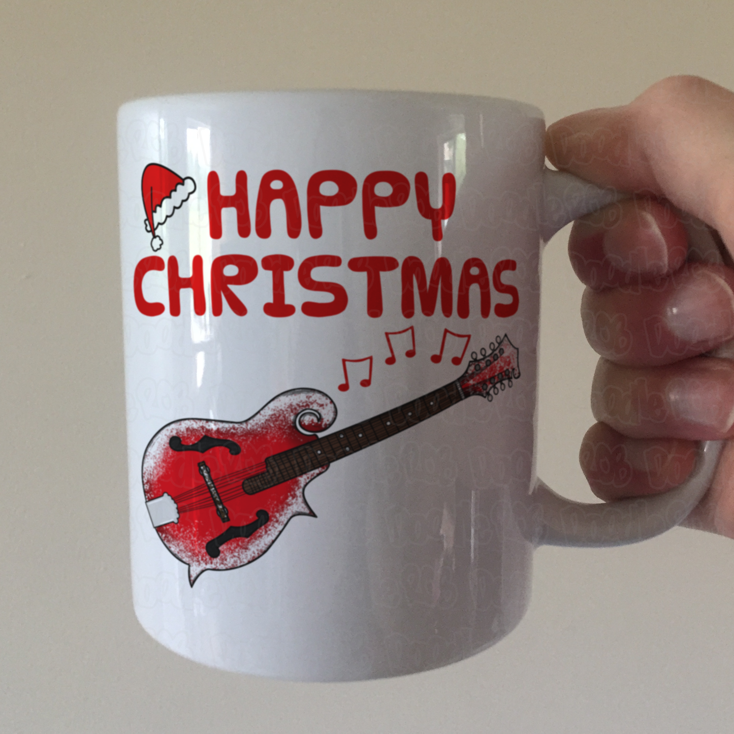 Mandolin Christmas Mug - Mandolinist Xmas Gift - Folk Musician Christmas Gift