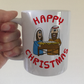 Christmas Nativity Mug - Mary, Joseph and Baby Jesus - Church Christmas Gift