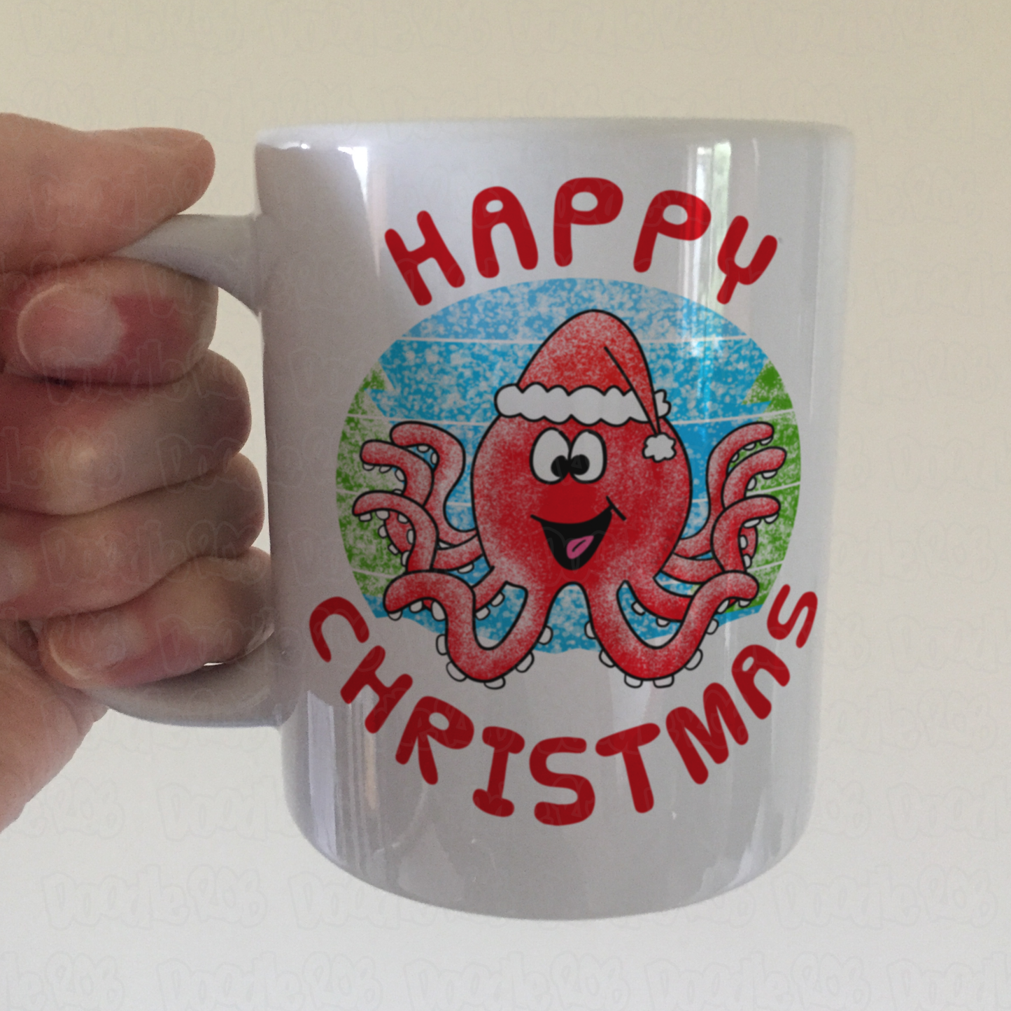 Octopus Christmas Mug - Wildlife Xmas Mug - Christmas Gift For Animal Lover