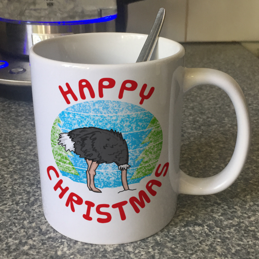 Ostrich Christmas Mug - Funny Xmas Mug - Sarcastic Christmas Mug