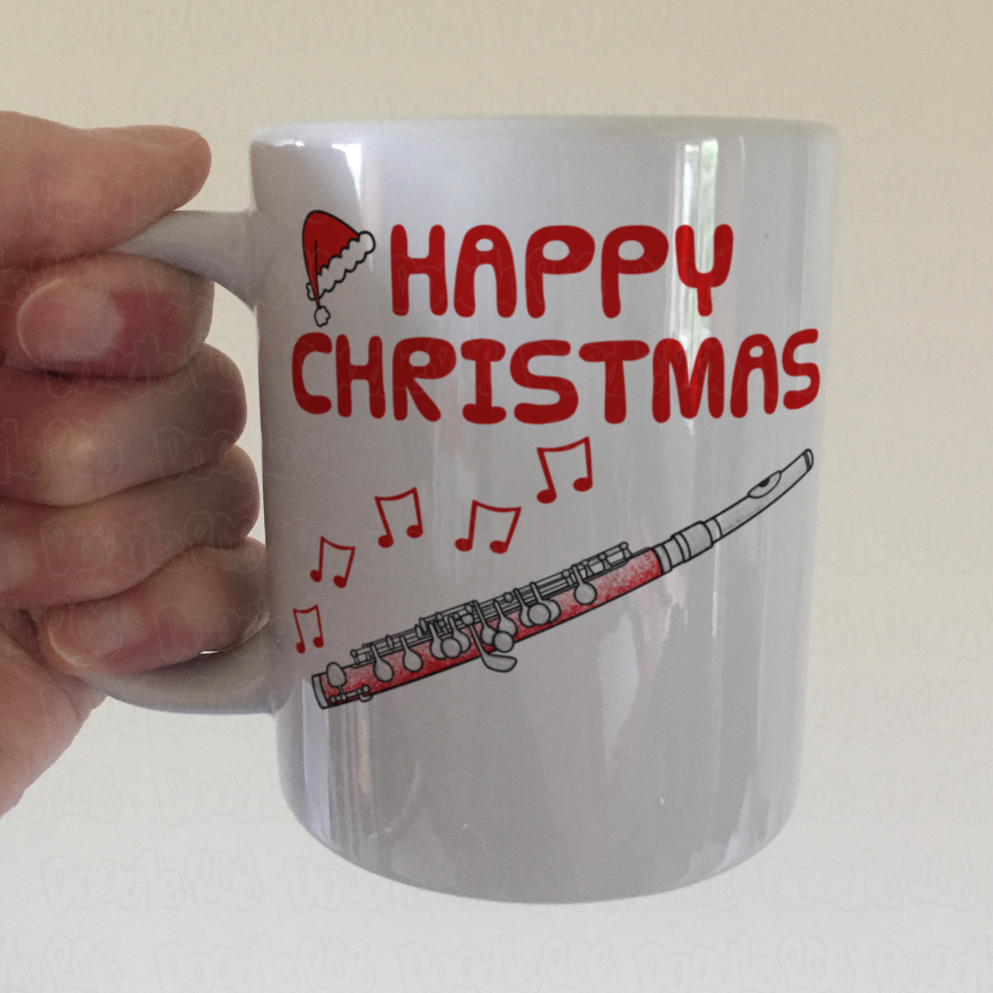 Piccolo Christmas Mug - Gift For Piccoloist -  Woodwind Musician Xmas Gift