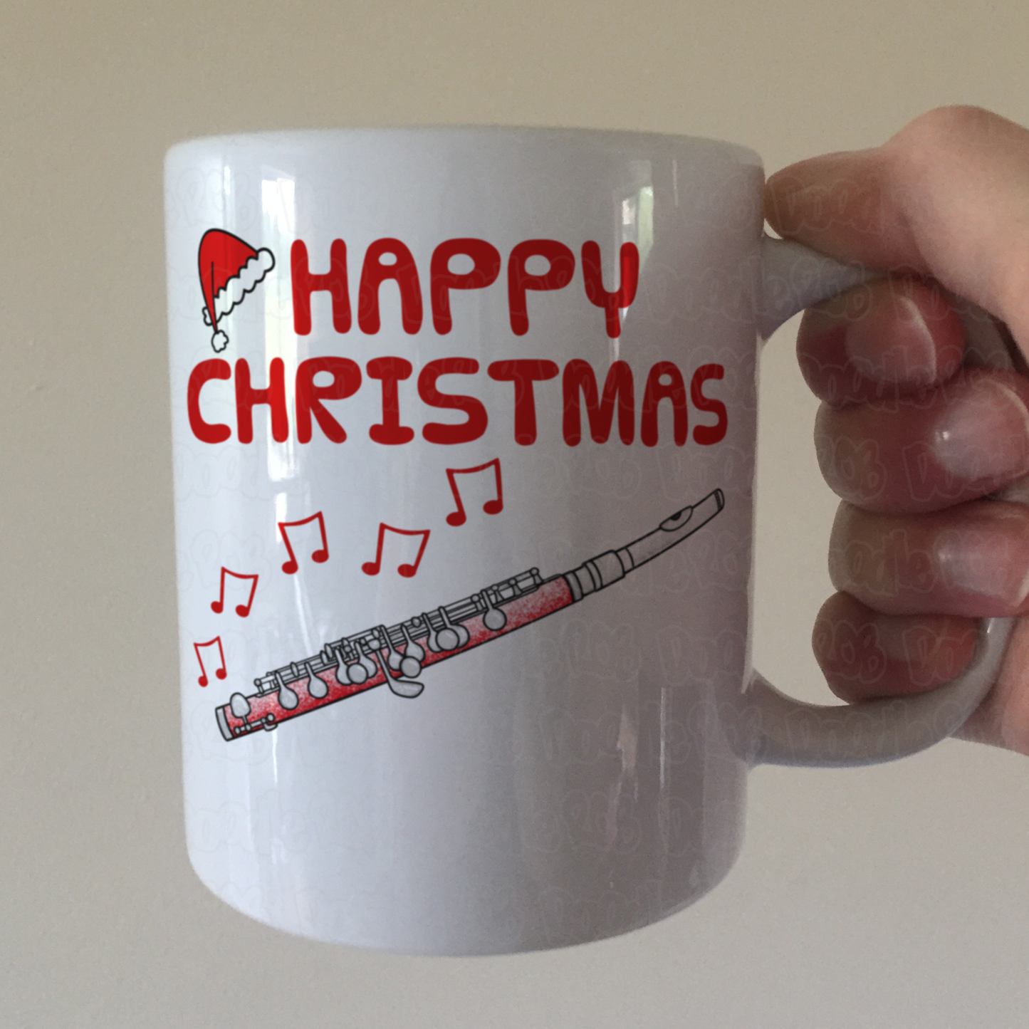 Piccolo Christmas Mug - Gift For Piccoloist -  Woodwind Musician Xmas Gift