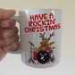 Drummer Christmas Mug - Rudolf The Reindeer Playing Drums - Musician Xmas Gift