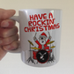 Drummer Christmas Mug - Santa Playing Drums - Drum Teacher Xmas Gift