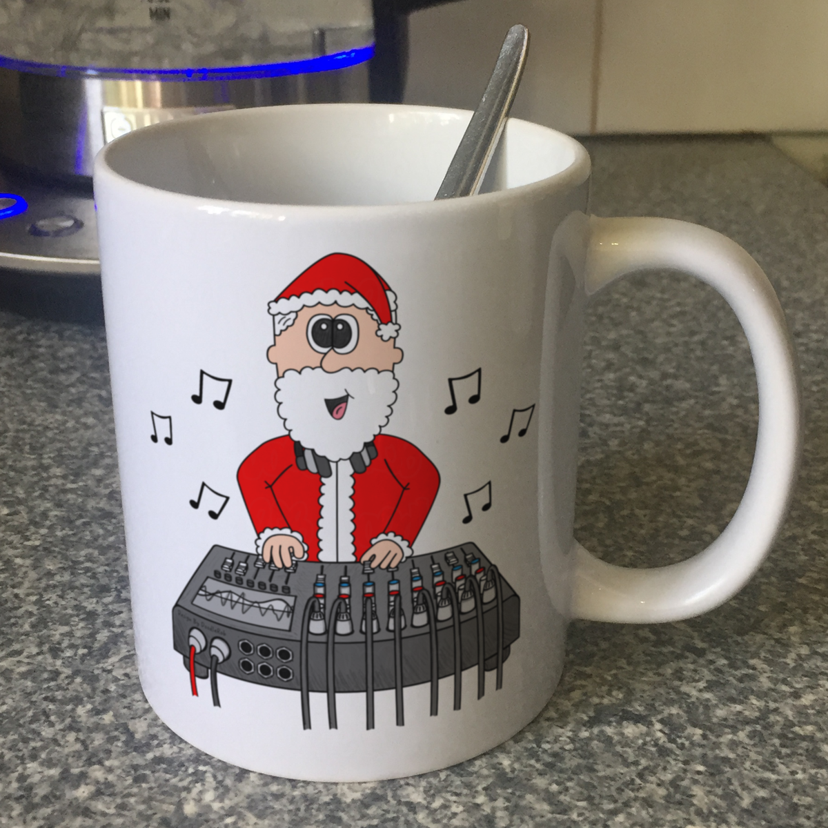Sound Engineer Christmas Mug - Santa Mixing Sound - Xmas Gift For Sound Guy