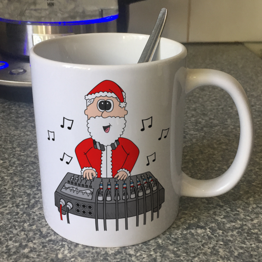 Sound Engineer Christmas Mug - Santa Mixing Sound - Xmas Gift For Sound Guy