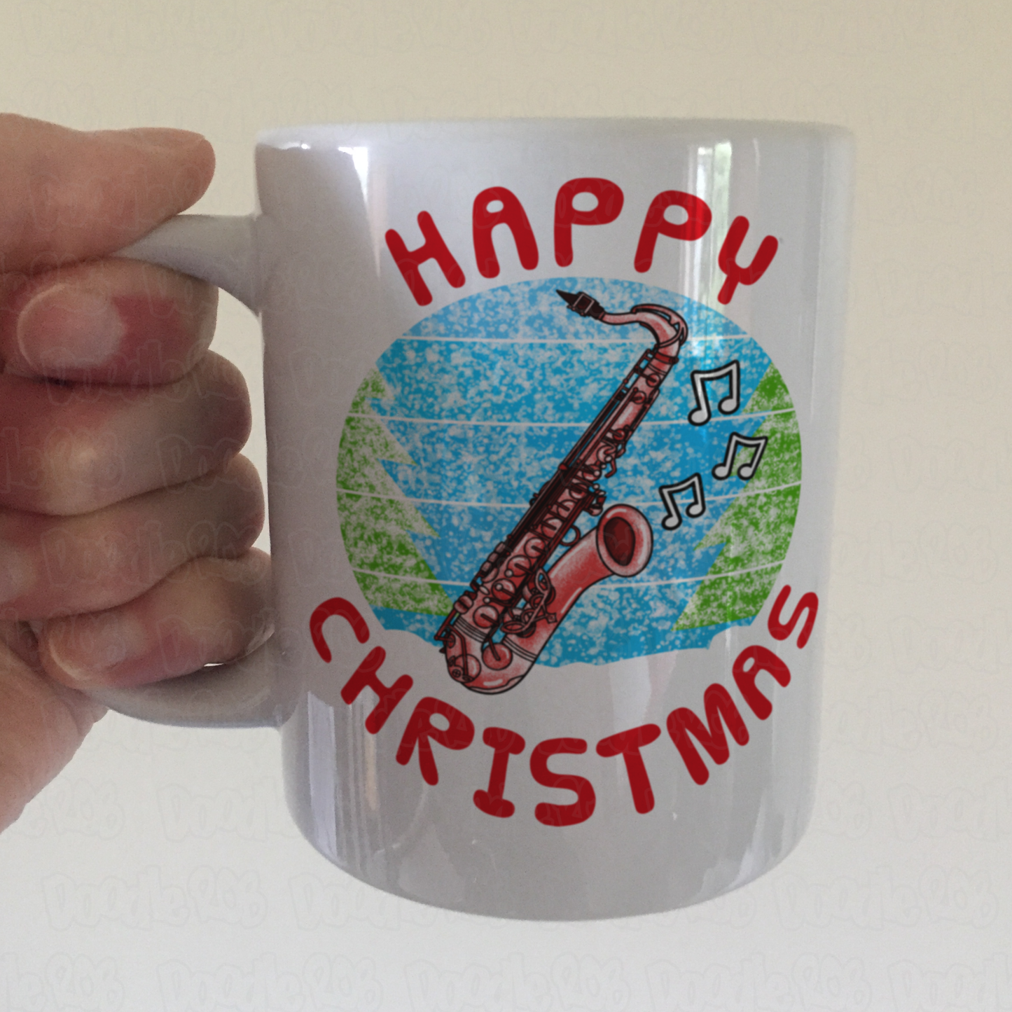 Saxophone Christmas Mug - Saxophonist Mug - Jazz Musician Xmas Gift
