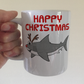 Shark Christmas Mug - Wildlife Lover Xmas Gift - Rudolf The Reindeer Mug - Shark Xmas Gift
