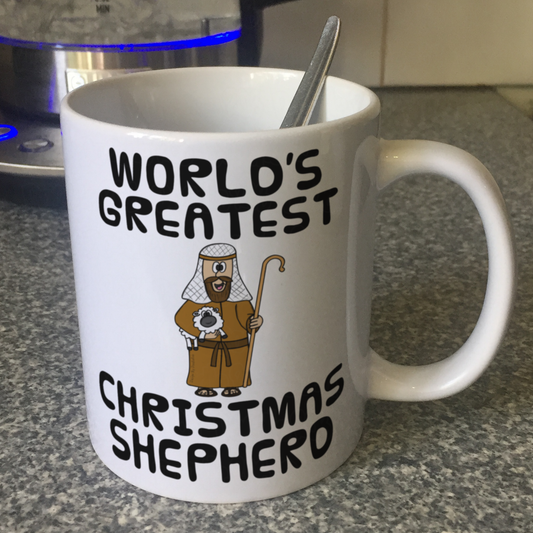 Christmas Nativity Mug - World's Greatest Christmas Shepherd - Funny Church Xmas Gift