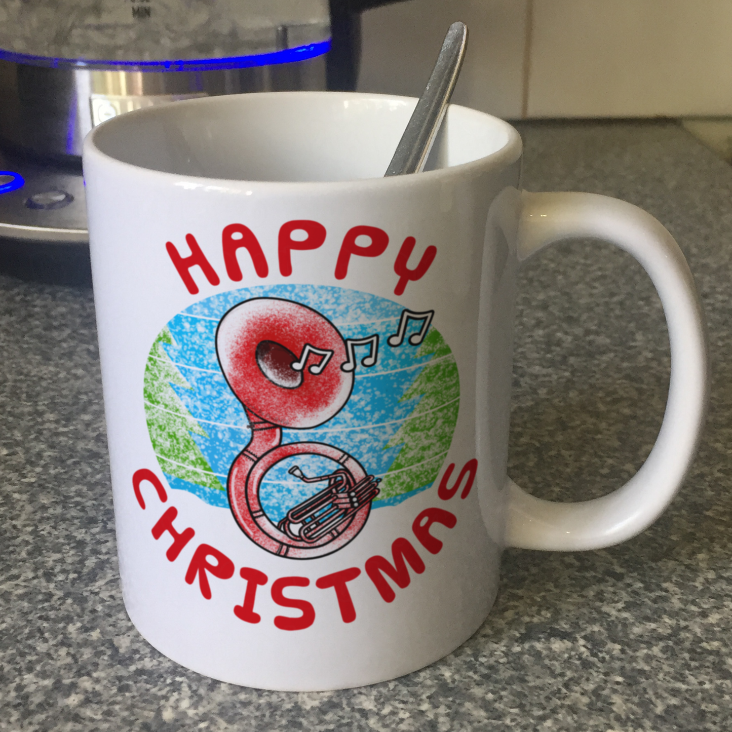Sousaphone Christmas Mug - Sousaphonist Mug - Brass Musician Xmas Gift