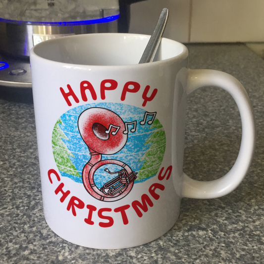 Sousaphone Christmas Mug - Sousaphonist Mug - Brass Musician Xmas Gift