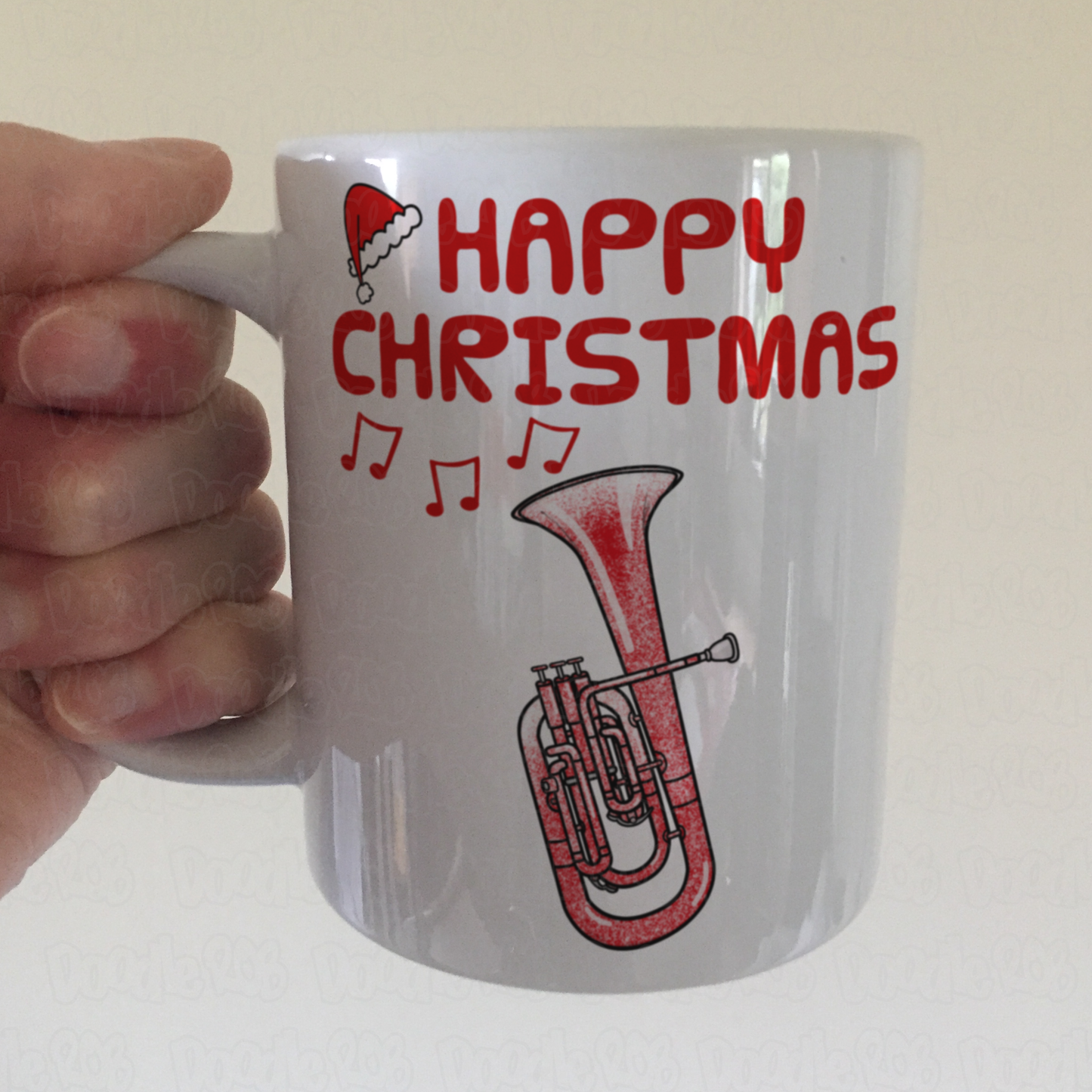 Tenor Horn Christmas Mug - Gift For Horn Player - Brass Musician Xmas Gift