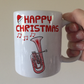 Tenor Horn Christmas Mug - Gift For Horn Player - Brass Musician Xmas Gift