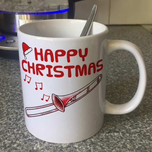 Trombone Christmas Mug - Gift For Trombonist - Brass Musician Xmas Gift