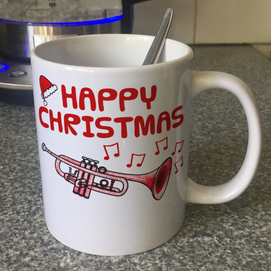 Trumpet Christmas Mug - Gift For Trumpeter - Brass Musician Xmas Gift