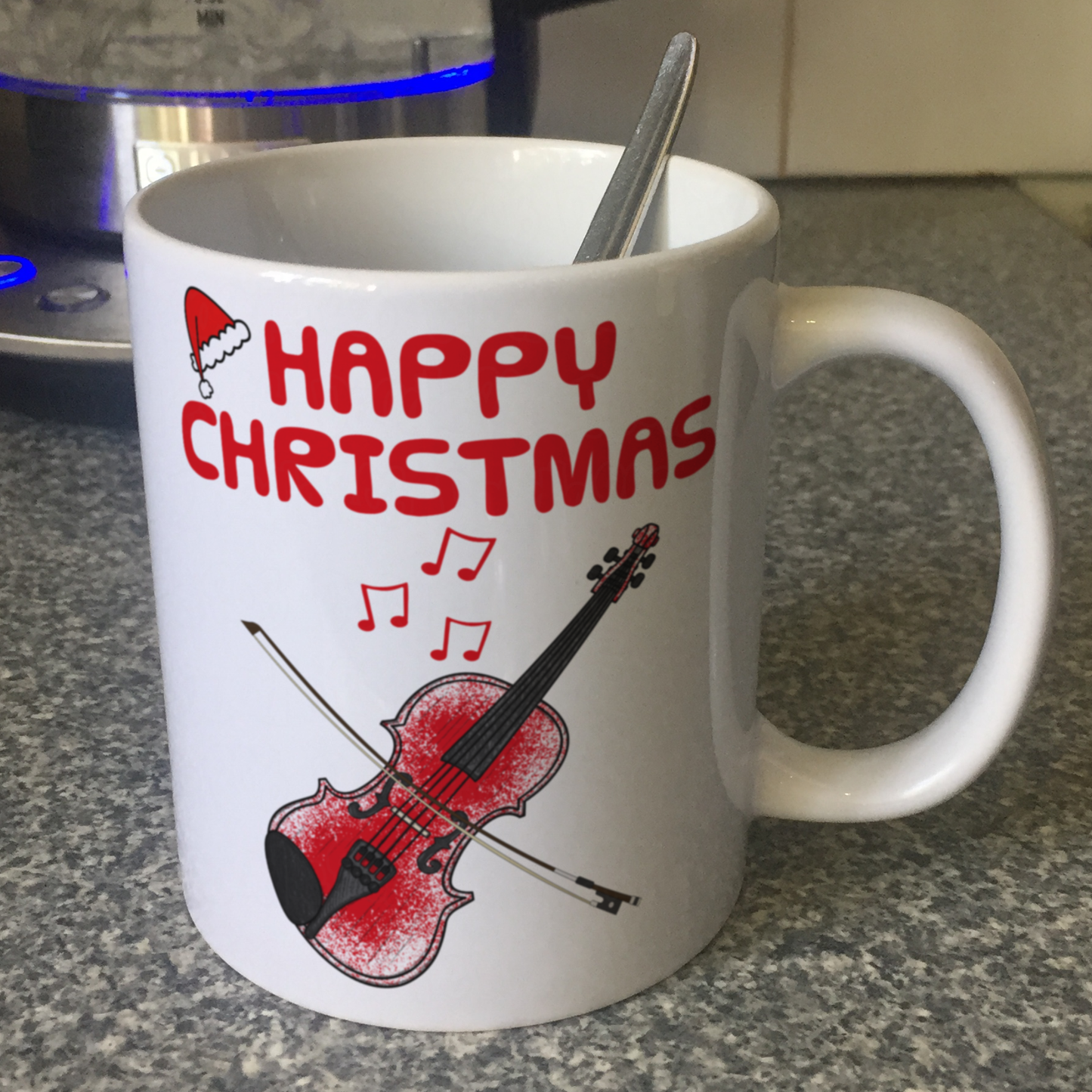 Christmas Violin Mug - Violinist Mug - Violin Teacher Xmas Gift - String Musician Gift