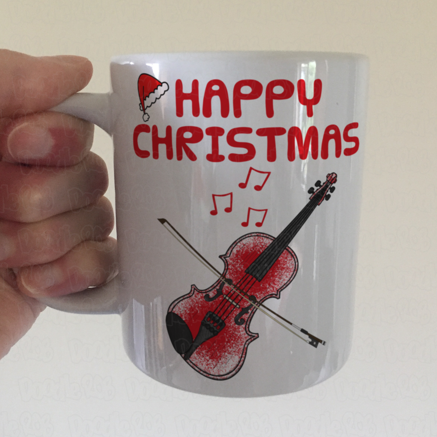 Christmas Violin Mug - Violinist Mug - Violin Teacher Xmas Gift - String Musician Gift