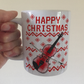 Christmas Violin Mug (Ugly Sweater Style) - Violinist Mug - Violin Teacher Xmas Gift - String Musician Gift