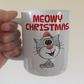 Cat Christmas Mug (Santa Hat) - Meowy Christmas - Funny Christmas Gift For Cat Lover
