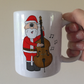 Double Bass Christmas Mug - Santa Playing Double Bass - Xmas Gift For Bassist - Jazz Musician Gift