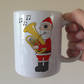 Euphonium Christmas Mug - Santa Playing Euphonium - Gift For Euphoniumist - Brass Musician Xmas Gift