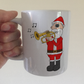 Flugelhorn Christmas Mug - Santa Playing Flugelhorn - Gift For Horn Player - Brass Musician Xmas Gift