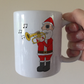 Flugelhorn Christmas Mug - Santa Playing Flugelhorn - Gift For Horn Player - Brass Musician Xmas Gift
