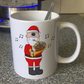 French Horn Christmas Mug - Santa Playing French Horn - Brass Teacher Xmas Gift