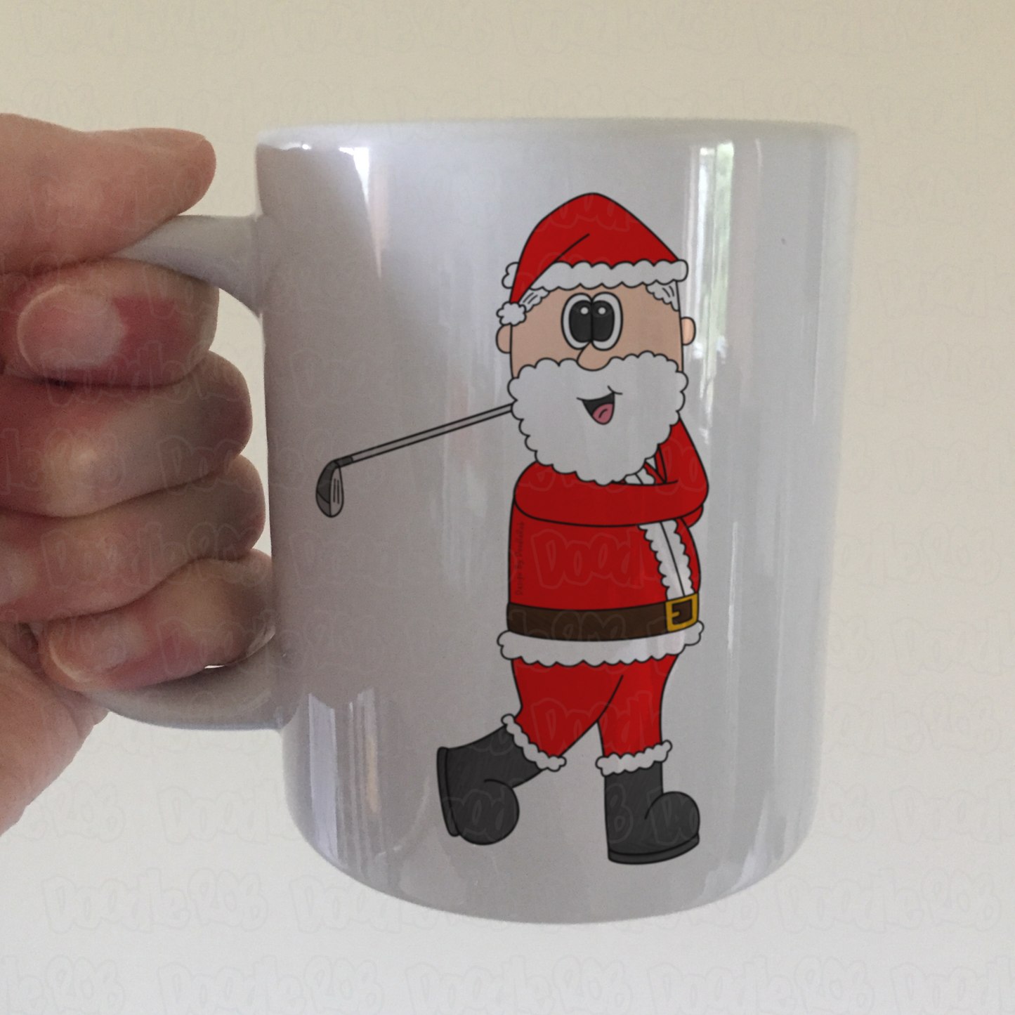 Golf Christmas Mug - Santa Playing Golf (Driver) - Golfer Xmas Gift