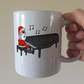 Santa Playing Piano Christmas Mug - Pianist Christmas Gift - Xmas Gift For Piano Teacher