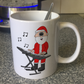 Keyboardist Christmas Mug - Santa Playing Keyboard - Pianist Musician Xmas Gift
