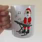 Keyboardist Christmas Mug - Santa Playing Keyboard - Pianist Musician Xmas Gift