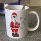 Recorderist Christmas Mug - Santa Playing Recorder -  School Music Teacher Xmas Gift