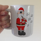 Recorderist Christmas Mug - Santa Playing Recorder -  School Music Teacher Xmas Gift