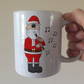Recorderist Christmas Mug - Santa Playing Recorder -  School Music Teacher Xmas Gift