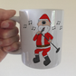 Singer Christmas Mug - Santa Singing With A Microphone - Music Teacher Xmas Gift