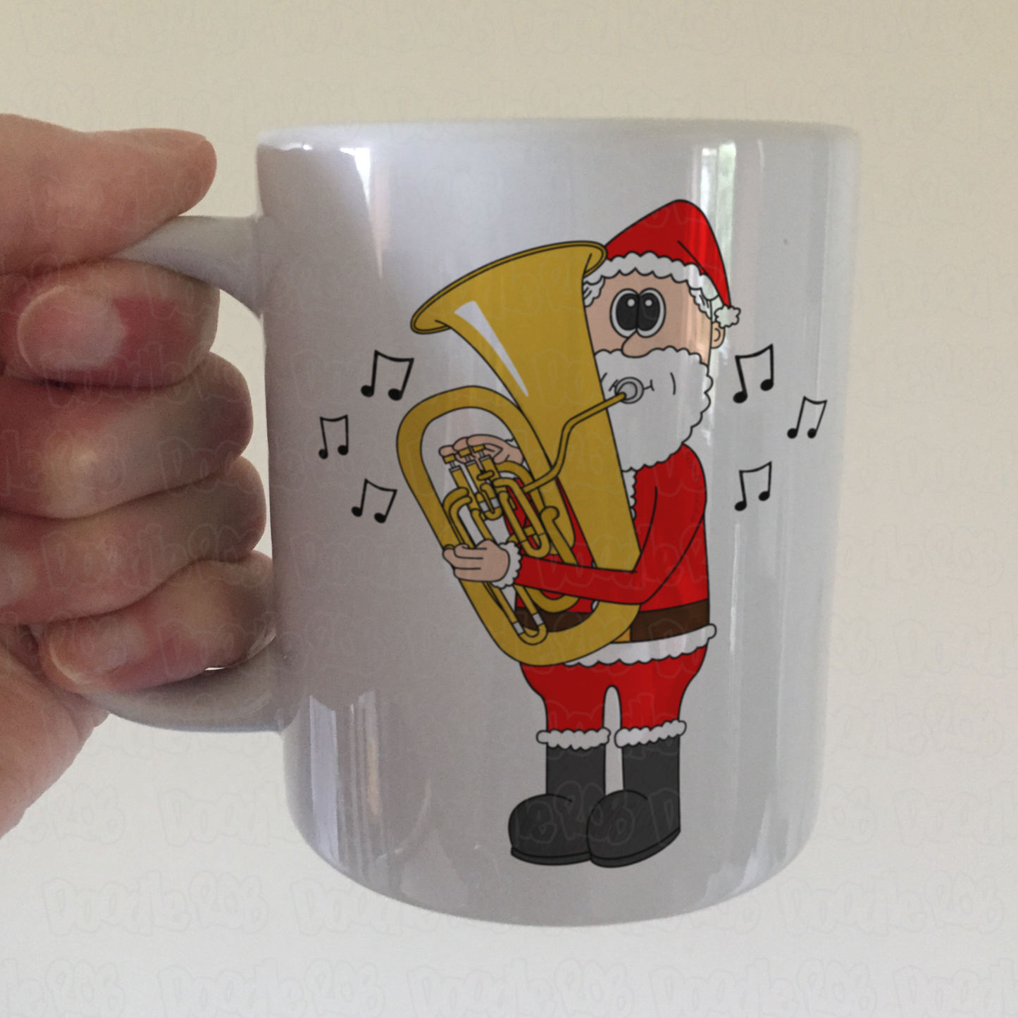 Tuba Christmas Mug - Santa Playing Tuba - Gift For Tubaist - Brass Musician Xmas Gift