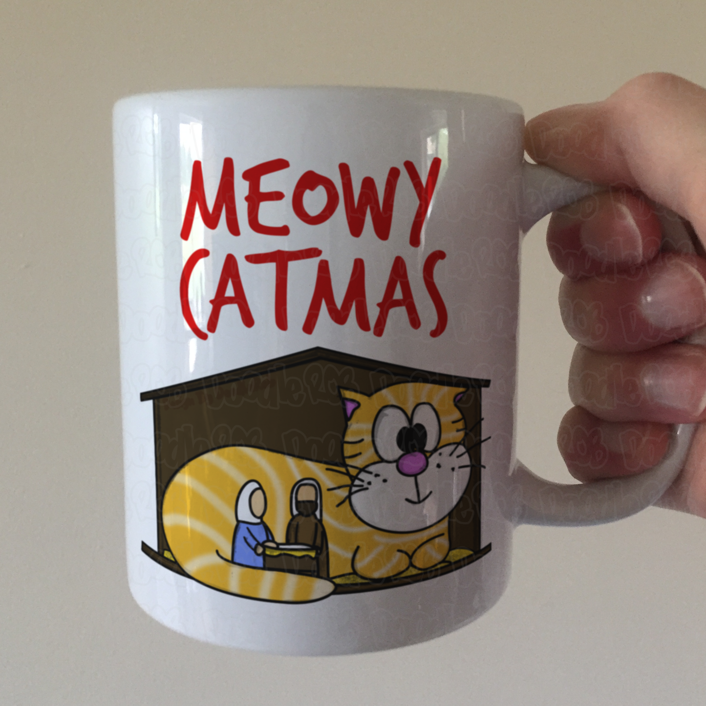 Cat Christmas Mug - Cat Nativity Mug - Meowy Catmas - Christmas Gift For Cat Lover