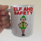 Elf And Safety Christmas Mug - Work Xmas Gift - Construction Worker Xmas Mug