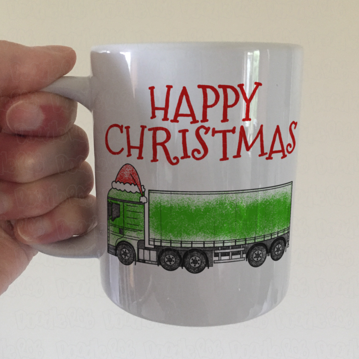 Lorry Christmas Mug - Truck Driver Xmas Mug - Funny Christmas Gift For Delivery Driver