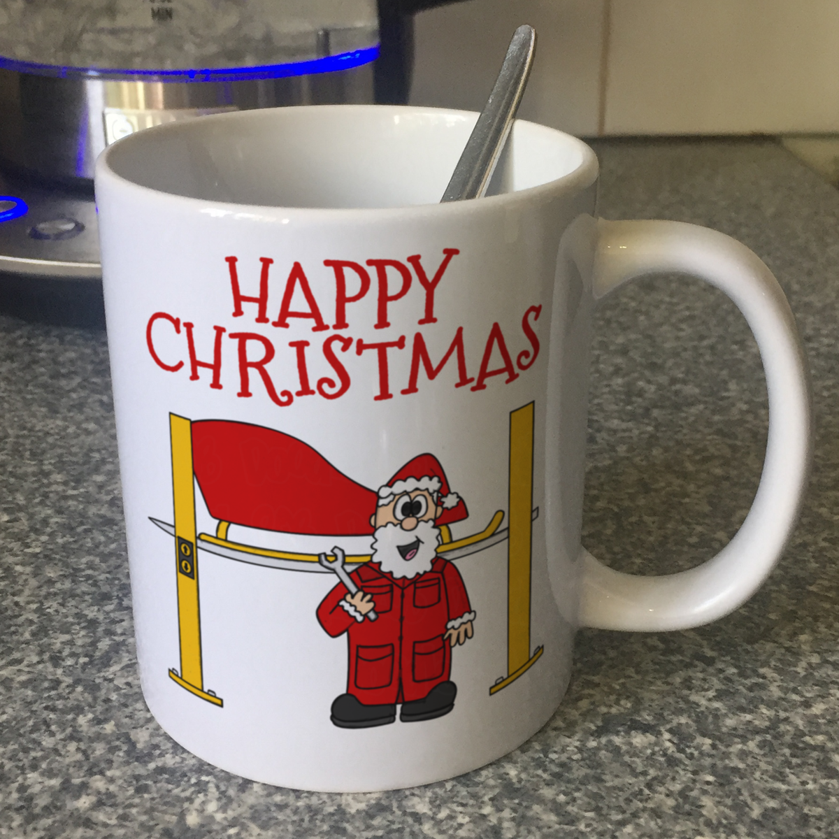 Mechanic Christmas Mug - Car Enthusiast Xmas Gift - Engineer Christmas Mug