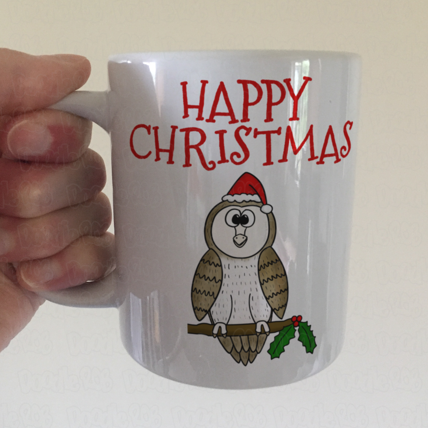 Owl Parrot Christmas Mug - Bird Lover Xmas Gift - School Teacher Christmas Gift