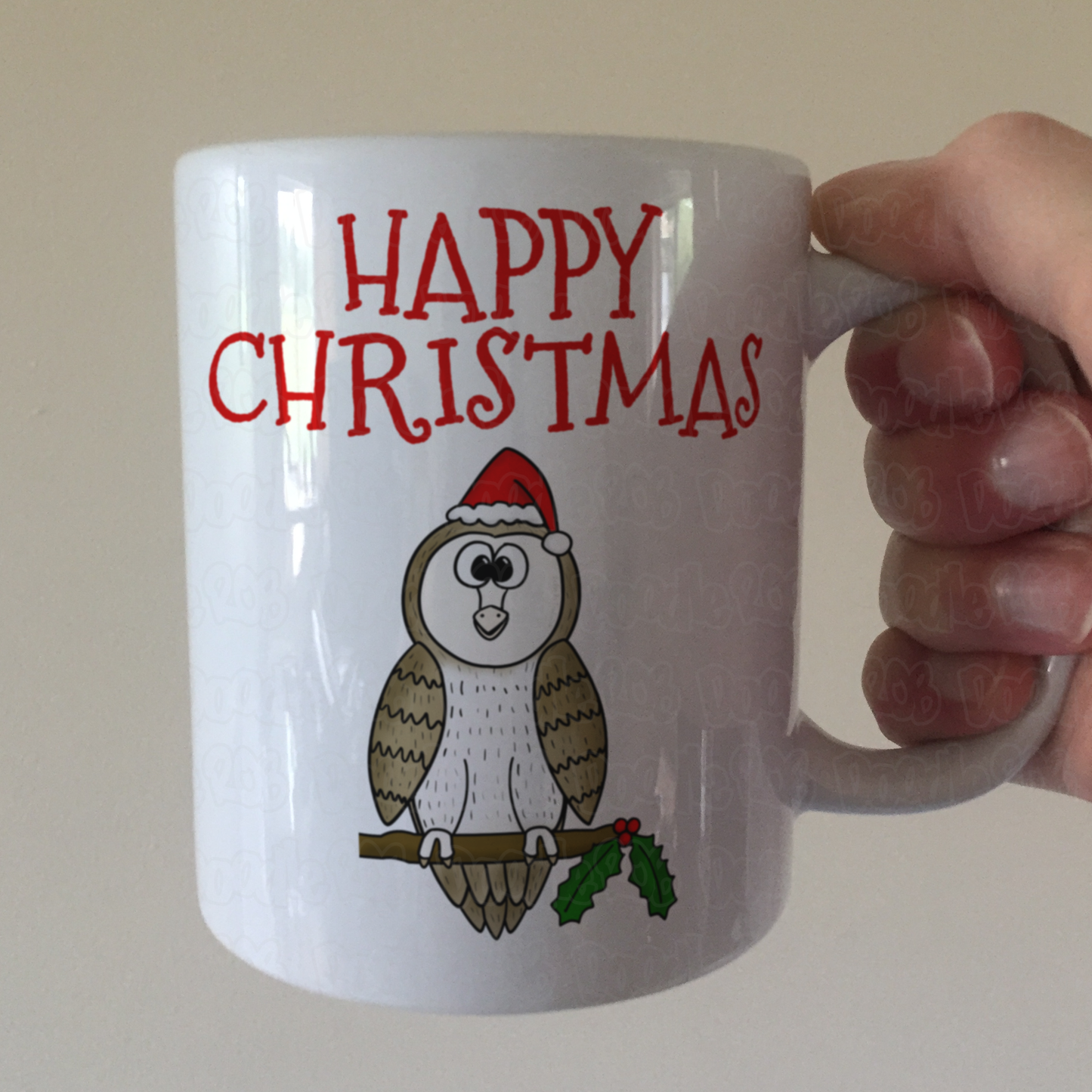 Owl Parrot Christmas Mug - Bird Lover Xmas Gift - School Teacher Christmas Gift