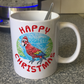 Parrot Christmas Mug - Bird Lover Xmas Gift - Funny Aviculture Mug - Wildlife Lover Christmas Gift