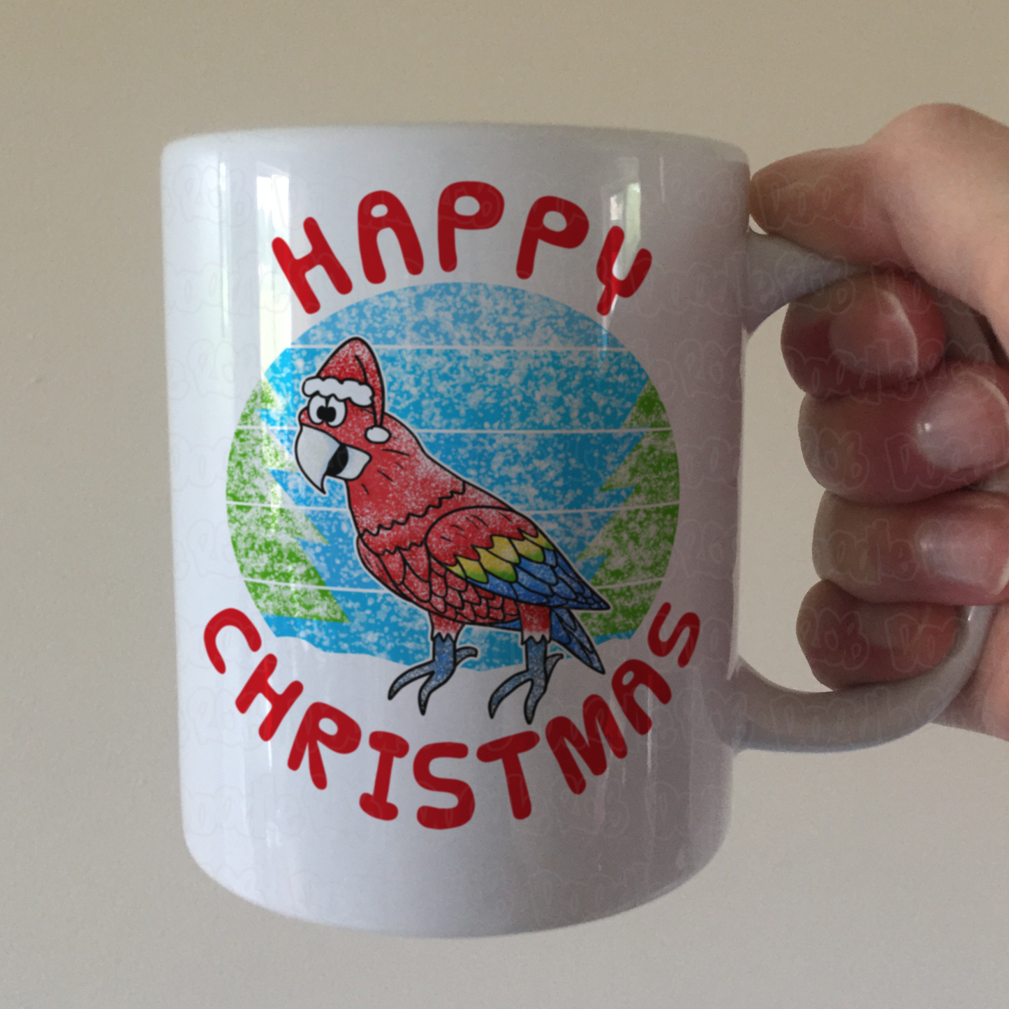Parrot Christmas Mug - Bird Lover Xmas Gift - Funny Aviculture Mug - Wildlife Lover Christmas Gift