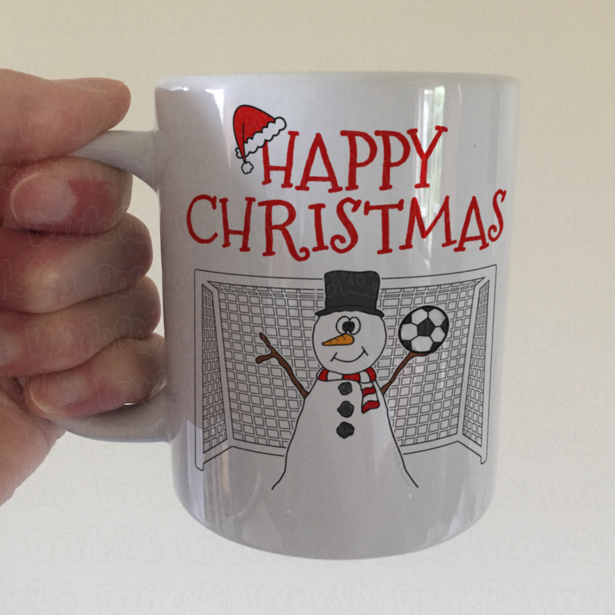 Football Christmas Mug - Snowman Goalkeeper Mug - Football Xmas Gift